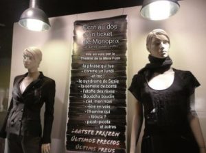 Théâtre de la Mère Folle – « Écrit au dos d&rsquo;un ticket de Monoprix et autres textes courts »