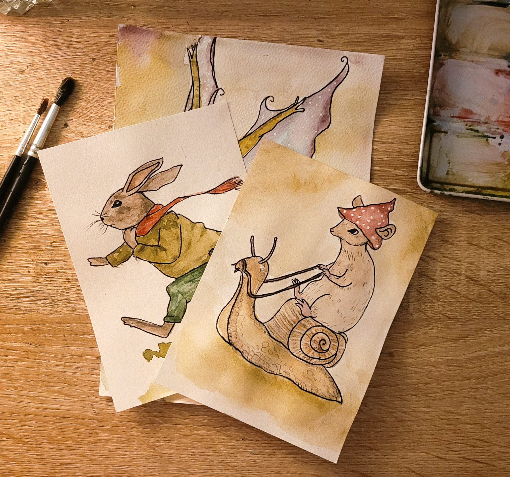 Aquarelles à la Cité