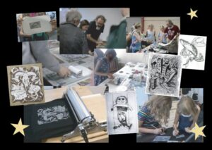 Atelier gravure Tetrapak – La Multiplothèque