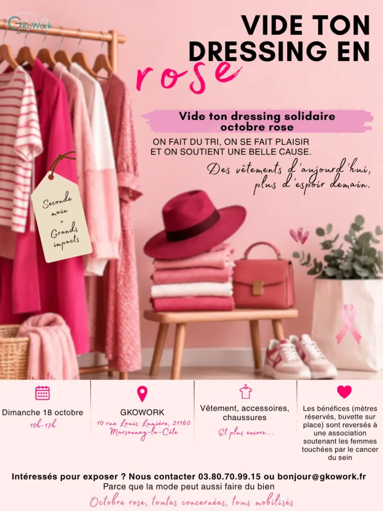 Vide ton dressing Solidaire – Octobre Rose
