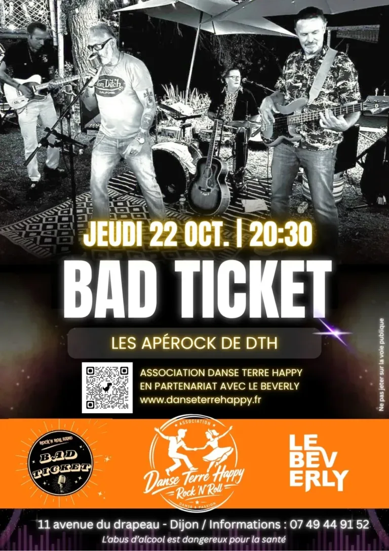 Concert BAD TICKET et soirée DTH 100% ROCK